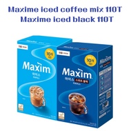 Maxim Iced Coffee Mix 110T, Maxim Iced Black 110T, Korean Instant Coffee Bundle