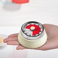 NORMAN Mechanical Timer, 60-Minute with Loud Alarm Visual Timer, Small Stopwatch Alarm Clock Magneti