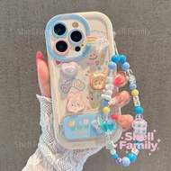 3D Case Vivo Y17 Y15 Y12 Y20 Y02S Y28 Y36 Y27 Y15A Y03 Y37 Shockproof Cute Cartoon Pattern Strap for