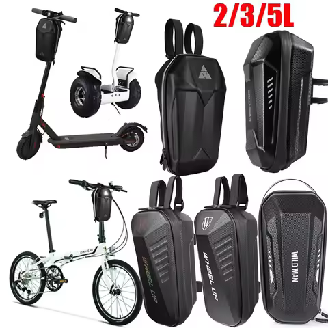 Electric Scooter Storage Bag 2L/3L Handlebar Mounted Organizer Hard Shell Large Capacity Night Refle