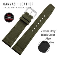 21Mm Canvas Watch Strap Canvas Leather Watch Strap