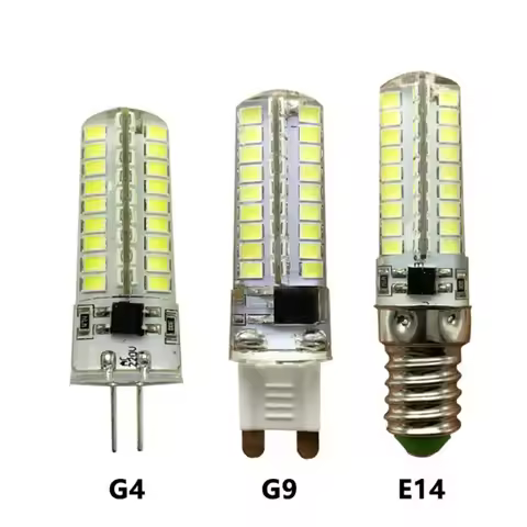 2PCS DIMMABLE GY6.35 G4 G9 LED Lamps 8W 110V 220V LED Corn Light Bulb Droplight Chandelier 2835SMD G