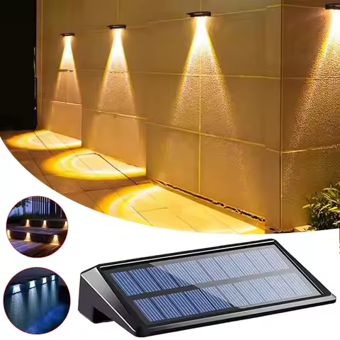 1/2/4Pcs Solar Wall Lights IP65 Waterproof Solar Fence Lights For Outside Fence Backyard Wall Fence 