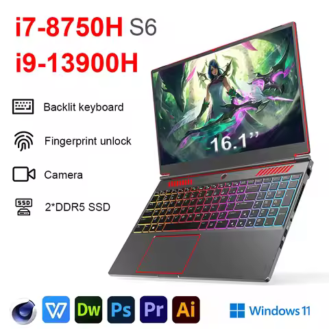 S6 16.1 Inch Gaming Laptop RTX 4050 6G Intel Core i9-12900H i5-12450H windows 11 pro Max 64GB 2*DDR5