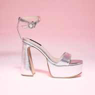 The Mabel - CHARMOR 4.5" รองเท้าส้นสูงรัดข้อ เเพลตฟอร์ม ส้นหนา