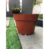 LUSINAN Pot bunga /Pot Plastik / Pot Tanaman warna Merah Bata uk