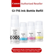 CANON GI-71S BLACK CYAN MAGENTA YELLOW  INK BOTTLE (40 ML) For PIXMA G1730/G2730/G3730