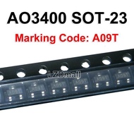 100pcs AO3400A SOT-23 AO3400 SOT23 N-Channel 30V 5.7A (Ta) 1.4W (Ta) SMD MOSFET Transistor Surface M