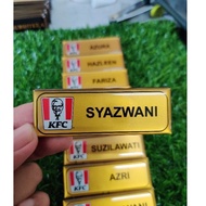 Name Tag KFC Epoxy/Cristal finish epoxy Name tag