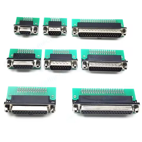 1PCS HDR DB Male / Female Adapter Board 9/15/25/37P Test Board VGA Interface To 2.54 DIP Circuit Boa