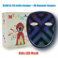 2023 Programmable Led Luminous Mask Carnival Festival Changing Face Light Up Party Halloween Christmas Mask Decor Bluetooth Contorl