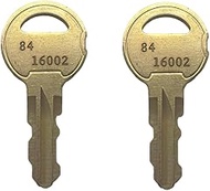 KeyPower (2) 84-16002, 84 16002 Keys for DKS Doorking 4001-053,4001-052 Lock Cabinet 10025 90 Degree