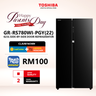 Toshiba GR-RS780WI-PGY(22) 623L Side-By-Side Door Inverter Refrigerator / Freezer / Fridge / Peti Se