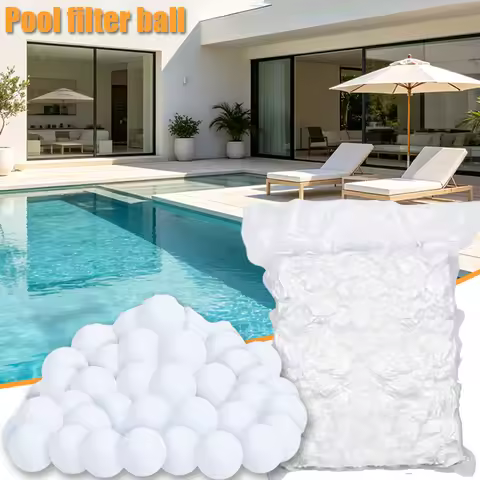 500g Pool Polyester Fiber Filter Media Balls, Reusable Swimming Pool Filter Balls for Sand Filter Pu
