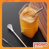 Trendy - H6145 Stainless Steel Spoon Straw Combo 2 in 1 Straw Spoon/ 2 in 1 Food Grade Stainless Ste