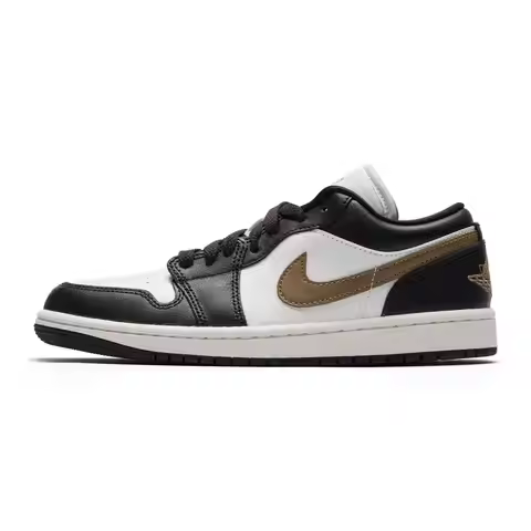Nike (Nike) Women's Air Jordan 1 Aj1 White and Brown Low-Top Retro Sneakers Basketball Shoes Dc0774-