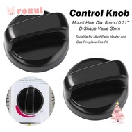 ROXUL Control Knobs, 8mm D-Shape Valve Stem Barbecue Stove Knob,  Black Gas Grills Replacement Parts