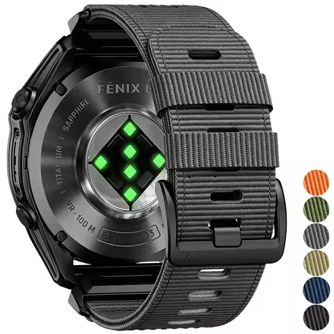 22 26mm Nylon Tactical Strap For Garmin Tactix 8 7 AMOLED Soft wear-resistant strap For Fenix 8 Pro 