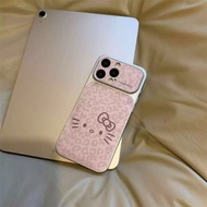 Light Pink Leopard Print Hello Kitty Matte Phone Case  For Realme c3 q3 5 5s 5i 6i 7 7i 8 8s 11 12 1