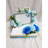 gubahan frame mas kahwin sahaja(babybluewhite)
