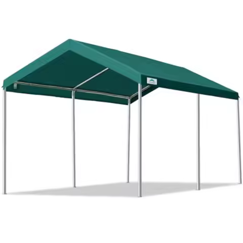 10x15 ft Heavy Duty Carport Potable Car Canopy Garage Party Tent Boat Shelter with Adjustable Height