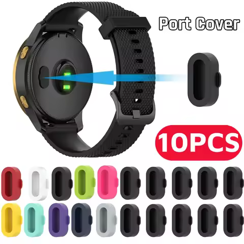 10pcs Universal Dust Cover Silicone Charging Port Cap Anti-dust Dustproof Plug Watch Accessories for