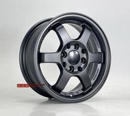 【台灣輪胎王】類RAYS TE37 內凹鋁圈樣式 14吋 4X100 / 4X114.3 5.5J ET35 平光黑