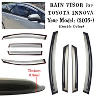 OSCPA RAIN VISOR For TOYOTA INNOVA 2016 2017 2018 2019 2020 2021 2022 (7552)