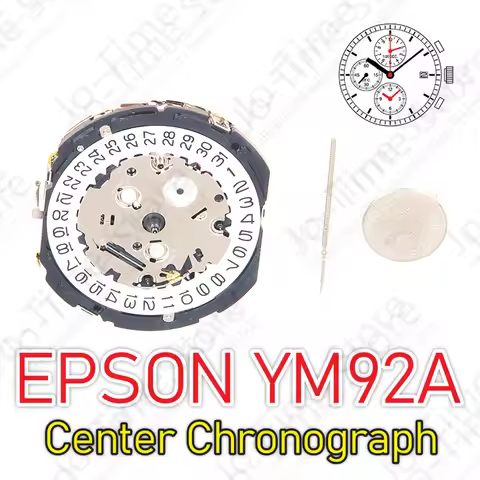 YM92 Movement Japan Epson Ym92a Movement Small Hands At 6.9.12 Analog Quartz 12''' Center Second Chr