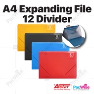 Astar A4 Expanding File 12 Divider / Fail Pembahagi 12 Poket / File Folder A412ST – 1 Pc