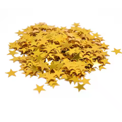 15g/Bag Gold Silver Stars Sequins 6mm 10mm Acrylic Laser Confetti Sprinkles Table Scatters for Weddi