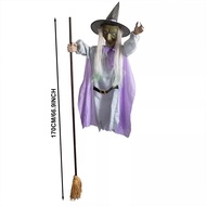 Hot sale Halloween Decoration Garden Broom Witch Spooky Hanging Ornament Outdoor Yard Patio Witch Br