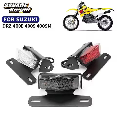 2024 DRZ400 Motorcycle LED Rear Tail Light For SUZUKI DRZ 400E 400S 400SM License Plate Holder LED T