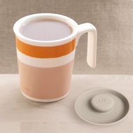 卡布奇諾親親馬克杯+矽膠杯蓋 -P+L杯組(台灣製可微波烤箱)