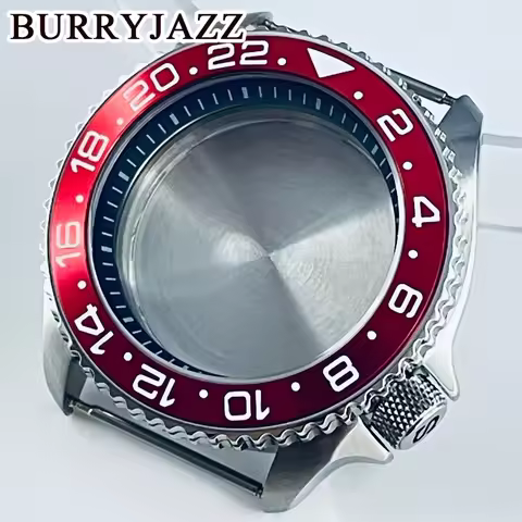 42mm SKX 007 Watch Case Red GMT Bezel With Bracelet S‑Crown Fit NH34 NH35 NH36 NH38 NH70 NH72 Moveme