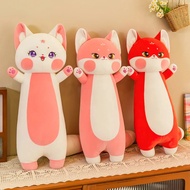 70cm Soft Animal Bolster Doll Toy Kawaii Kawaii Cat Red Fox Soft Animal Toy Soft Long Pillow Doll