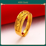 ASIX GOLD แหวนทองแท้  แหวนคู่รักแฟน แหวนผู้ชาย แหวนทองแท้ถูกๆ ไม่ดำ ไม่ลอก ทอง 24K ทองแท้ 999