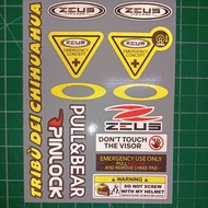 Sticker Visor Zeus Pantul Cahaya