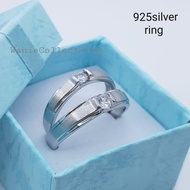 (CR7464)Original 925silver ring(Unisex/couple ring)Cincin perak 925