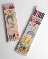 《**利百代** 》台灣製彩色鉛筆、 繪圖筆 ~ 雙頭12色