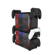 Universal Games Discs Storage Rack Game Storage Tower Game Disc Rack Controller Organizer For PS5 PS4 Console/Xbox One/360