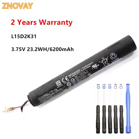 ZNOVAY L15D2K31 Laptop Battery for Lenovo Yoga Tablet 3 YT3-850F YT3-850M L15C2K31 Series 3.75V 23.2