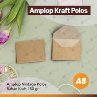 A8 Vintage Kraft Envelope | Kraft Material 150GR | Size 6x8 CM A8 | Envelope