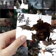Waterproof Sticker Reusable Sticker 63Pcs Black Myth: Wukong Stickers - Dark Fantasy Game Decals for