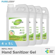 Hand Sanitizer Gel 20 Liter Purelizer Refill Handsanitizer 5L X4 Pcs