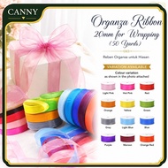 50 YARDS RIBBON ORGANZA 20 MM FOR DECORATION / REBEN ORGANSA 20MM (50 YARDS)