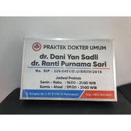 Neon box AKRILIK bidan perawat dokter dokter gigi toko kios