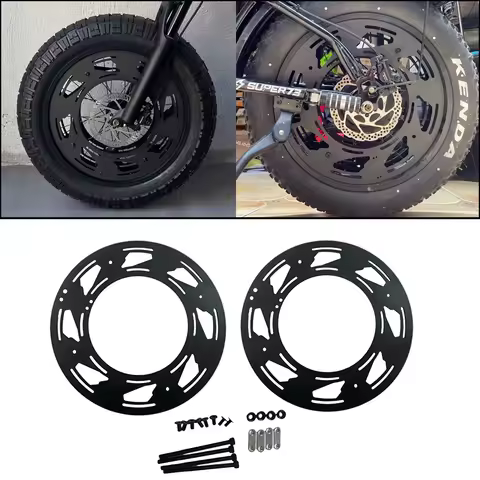 Enclosed Wheel Hub Cover Motorcycle Parts Protection Sealing Plate 2Pcs ABS cavalry For Super73 Supe
