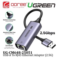 UGREEN CM648 2.5G Ethernet Adapter USB C & USB 3.0 to RJ45 Gigabit LAN Network Card 2500Mbps Aluminu