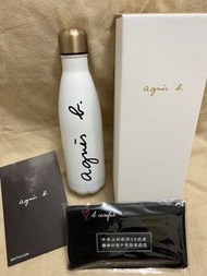 全新 agnes b 白色 金蓋 保溫壺 保溫瓶 保溫杯 不鏽鋼 杯子 小b 秀款 VIP 限定 禮盒 正品 保證真品 2020/9/26 秋冬新品發表會限定